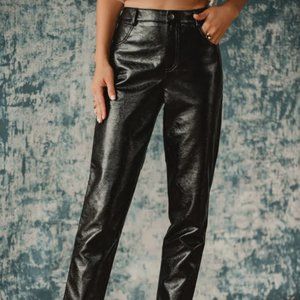 Shiloh Black Vegan Leather Pants